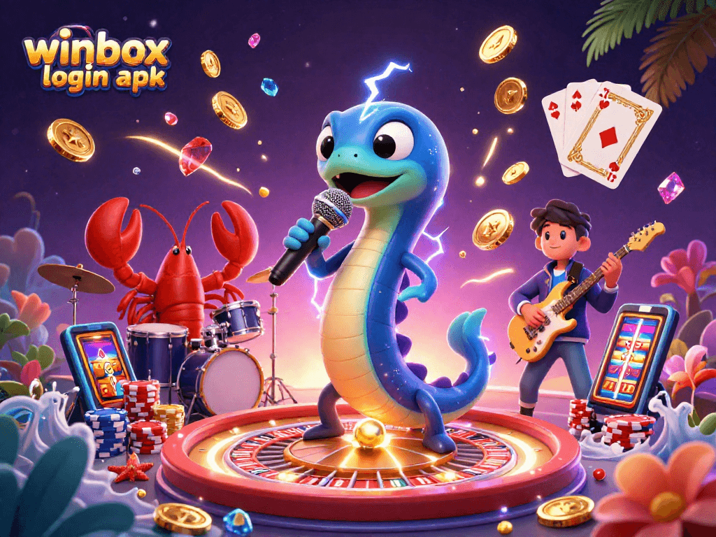 Experience thrilling gameplay with the winbox login apk, featuring an underwater casino with lively characters.