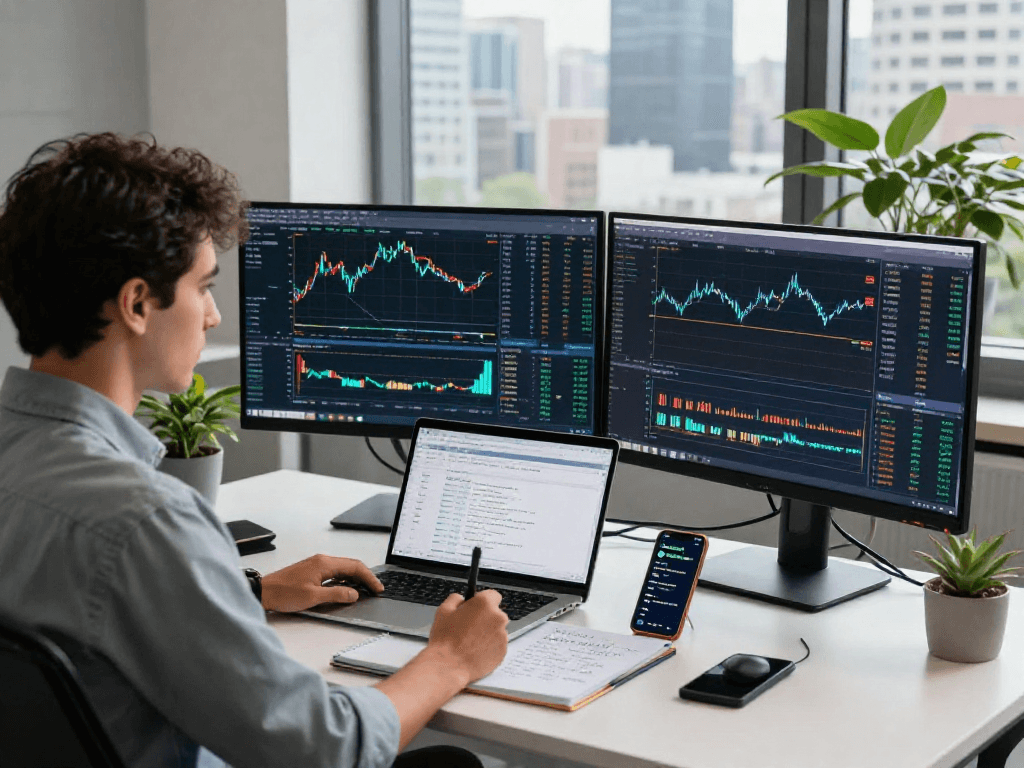TradingView analysis workspace showcasing advanced trading charts and tools.