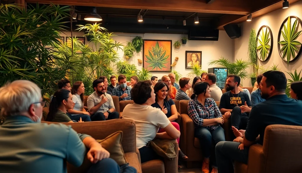 Cannabis Club Lloret De Mar members enjoying a relaxed social atmosphere.